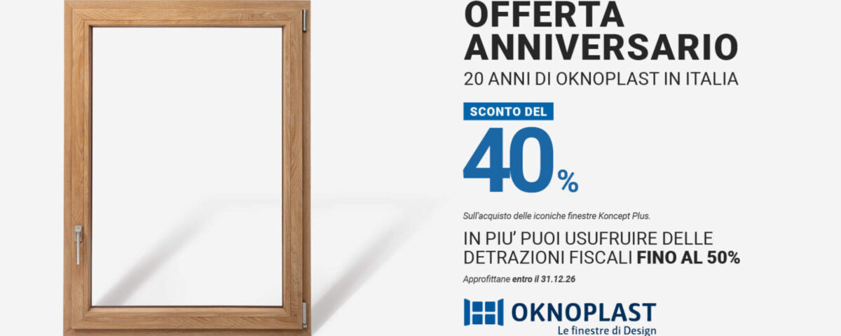 OFFERTA ANNIVERSARIO FINO AL 31 DICEMBRE 2026