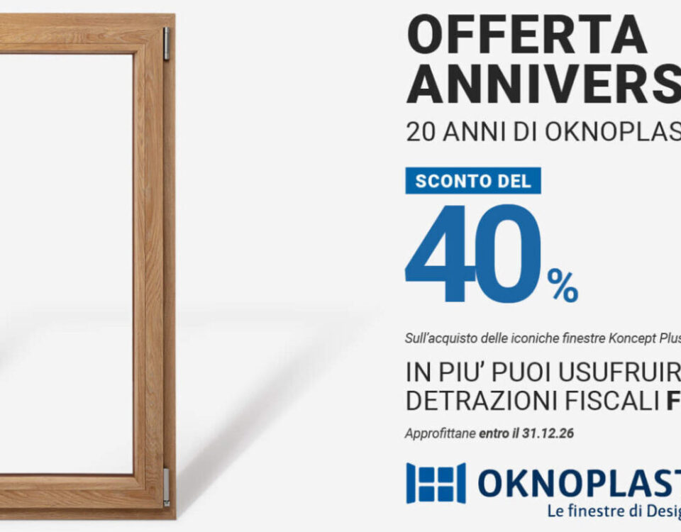 OFFERTA ANNIVERSARIO FINO AL 31 DICEMBRE 2026